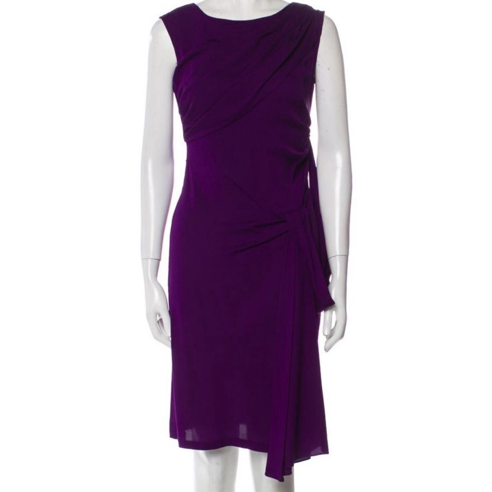 DVF Diane Von Furstenberg Purple Silk Dress XS 2
